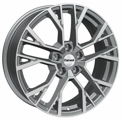 Carwel Камак-ag 1810 (Geely Coolray) 18x7" 5x114,3мм DIA 54.1мм ET 53мм AGR / Графитовый с полировкой от магазина Империя шин