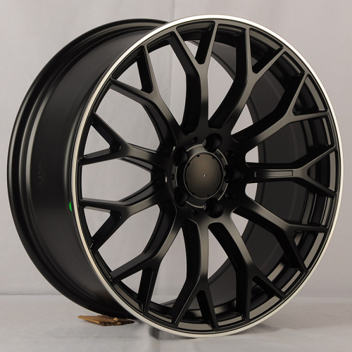 Powcan YS1180 19x9.0" 5x112мм DIA 66.6мм ET 48мм Black Matt with Lip Polish от магазина Империя шин