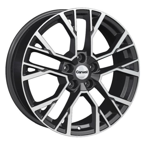 Carwel Камак-ab 1810 (Haval Jolion) 18x7" 5x114,3мм DIA 66,5мм ET 37мм ABT / Черный с полировкой от магазина Империя шин