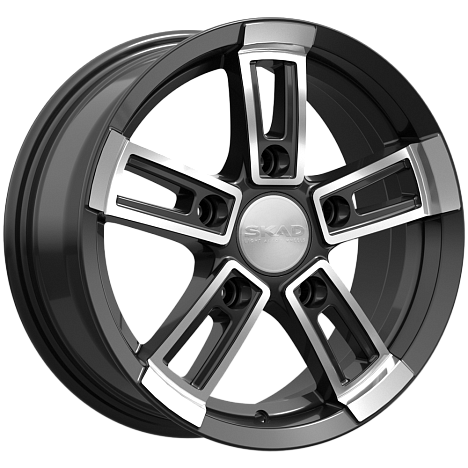 SKAD Тор-mb 15x6.5" 5x139,7мм DIA 98.5мм ET 40мм алмаз / Чёрный с алмазной проточкой от магазина Империя шин