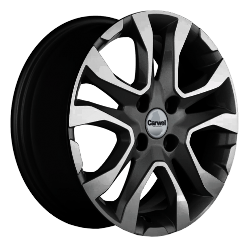 Carwel Тобол-ag 1503 (Vesta) 15x6" 4x100мм DIA 60.1мм ET 50мм AGR / Графитовый с полировкой от магазина Империя шин