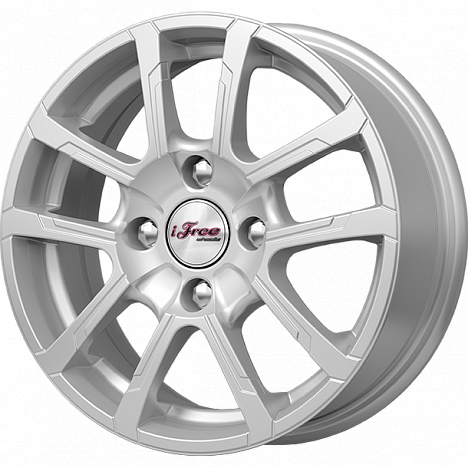 iFree KC587 Слайдер 14x5.5" 4x114,3мм DIA 66.1мм ET 38мм Нео-классик / Серебристый от магазина Империя шин
