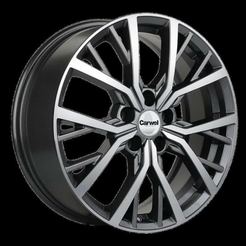 Carwel Тур-ag 1806 (Geely Coolray) 18x7" 5x114,3мм DIA 54.1мм ET 50мм AGR / Графитовый с алмазной проточкой
