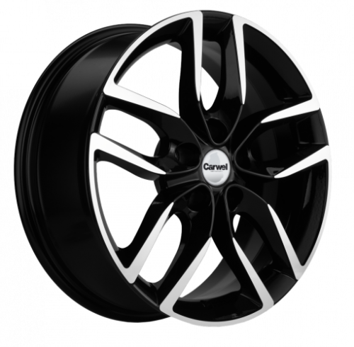 Carwel Кутыр-ab 1708 (Geely Coolray) 17x6.5" 5x114,3мм DIA 54.1мм ET 45мм ABT / Черный с алмазной проточкой