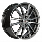 X'trike X-132-mb 15x6" 5x100мм DIA 57.1мм ET 38мм BK/FP / Чёрный с алмазной проточкой от магазина Империя шин