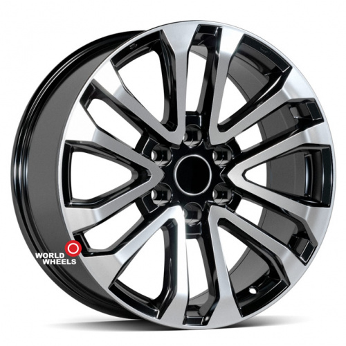 KoKo Kuture 339 OEM R20 20x8.5" 6x139.7мм DIA 106.1мм ET 25мм Black Machined (BP)