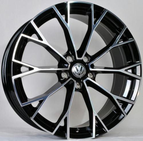 ABWheels TS-5686 R19 8J 5x112 ET48 DIA57.1 Black Machined Face with Clear Lacquer