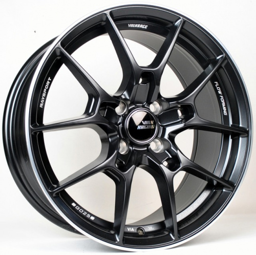 ABWheels ANZ-0447 R16 7J 4x100 ET38 DIA67.1 Matt Black Milling