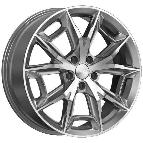 SKAD Паркер-mg  (X-Trail T33) 19x7.5" 5x114,3мм DIA 66.1мм ET 40мм алмаз графит / Графитовый с алмазной проточкой